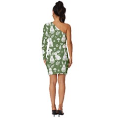 Long Sleeve One Shoulder Mini Dress 
