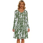 Easter bunny pattern Long Sleeve Dress With Pocket