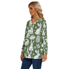 Long Sleeve Drawstring Hooded Top 