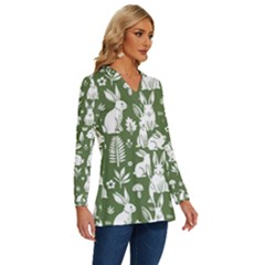 Long Sleeve Drawstring Hooded Top 