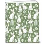 Easter bunny pattern 8  x 10  Hardcover Notebook