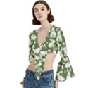 Trumpet Sleeve Cropped Top 