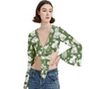 Trumpet Sleeve Cropped Top 