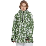 Easter bunny pattern Women s Pullover Zip Ski and Snowboard Waterproof Breathable Jacket