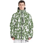 Easter bunny pattern Men s Multi Pockets Zip Ski and Snowboard Waterproof Breathable Jacket