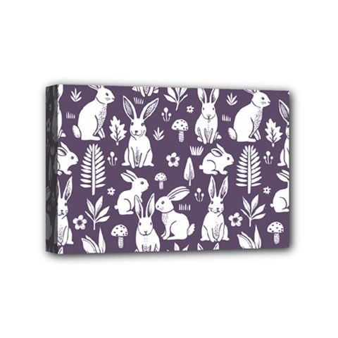 Easter bunny pattern Mini Canvas 6  x 4  (Stretched) from ArtsNow.com