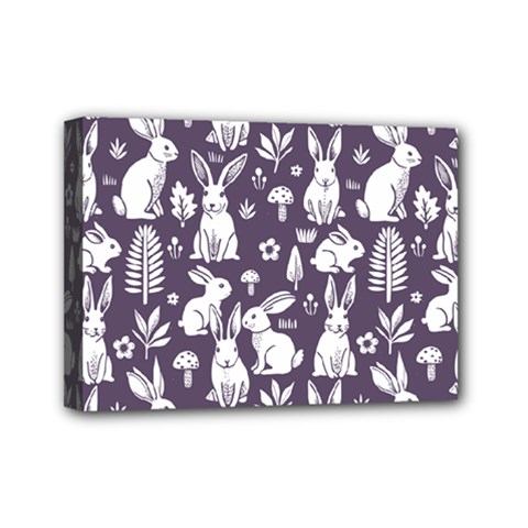 Easter bunny pattern Mini Canvas 7  x 5  (Stretched) from ArtsNow.com