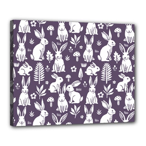Easter bunny pattern Canvas 20  x 16  (Stretched) from ArtsNow.com