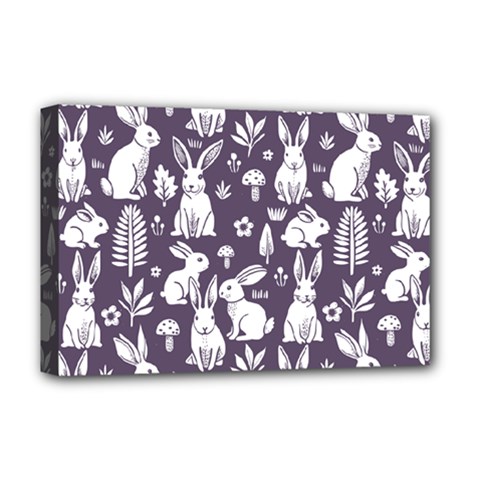 Easter bunny pattern Deluxe Canvas 18  x 12  (Stretched) from ArtsNow.com