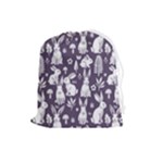Easter bunny pattern Drawstring Pouch (Large)