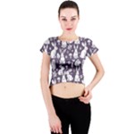 Easter bunny pattern Crew Neck Crop Top