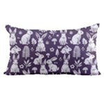 Easter bunny pattern 22 x14  Lumbar Throw Cushion Case (Two Sides)