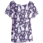 Easter bunny pattern Women s Oversized T-Shirt