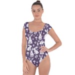 Easter bunny pattern Short Sleeve Leotard 