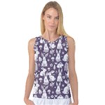 Easter bunny pattern Women s Basketball Tank Top