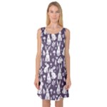 Easter bunny pattern Sleeveless Satin Nightdress