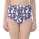 Easter bunny pattern Classic High-Waist Bikini Bottoms