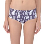 Easter bunny pattern Mid-Waist Bikini Bottoms