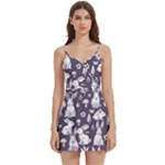 Easter bunny pattern Body Wrap Sleeveless V-Neck Mini Dress