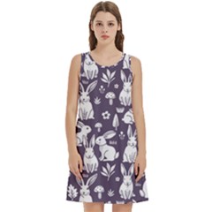 Round Neck Sleeve Casual Dress With Pockets 