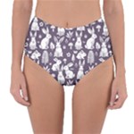 Easter bunny pattern Reversible High-Waist Bikini Bottoms