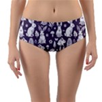 Easter bunny pattern Reversible Mid-Waist Bikini Bottoms