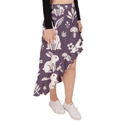 Asymmetrical Ruffle Hem Skirt  