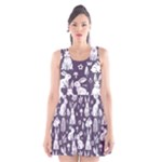 Easter bunny pattern Scoop Neck Skater Dress