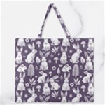 Easter bunny pattern Zipper Large Tote Bag