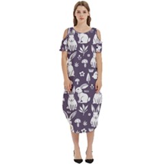 Cold Shoulder Loose Fit Dress With Pockets 