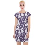 Easter bunny pattern Cap Sleeve Bodycon Dress