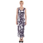 Easter bunny pattern Fitted Maxi Dress