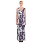 Easter bunny pattern Thigh Split Maxi Dress