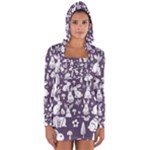Easter bunny pattern Long Sleeve Hooded T-shirt