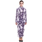 Easter bunny pattern Turtleneck Maxi Dress