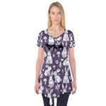 Easter bunny pattern Short Sleeve Tunic 
