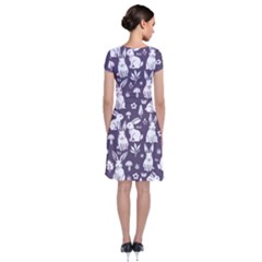 Short Sleeve Front Wrap Dress 