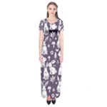 Easter bunny pattern Short Sleeve Maxi Dress