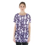 Easter bunny pattern Skirt Hem Sports Top