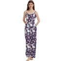 Spaghetti Top Long Pants Satin Pajamas Set 