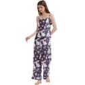 Spaghetti Top Long Pants Satin Pajamas Set 