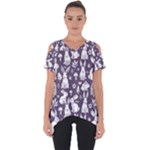 Easter bunny pattern Cut Out Side Drop T-Shirt