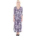 Easter bunny pattern Quarter Sleeve Wrap Maxi Dress