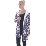 Easter bunny pattern Longline Hooded Cardigan