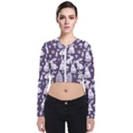 Easter bunny pattern Long Sleeve Zip Up Bomber Jacket