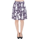 Easter bunny pattern Velvet High Waist Skirt