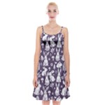 Easter bunny pattern Spaghetti Strap Velvet Dress