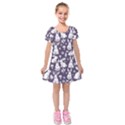 Kids  Short Sleeve Velvet Dress 