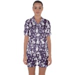 Easter bunny pattern Satin Short Sleeve Pajamas Set