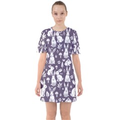 Sixties Short Sleeve Mini Dress 